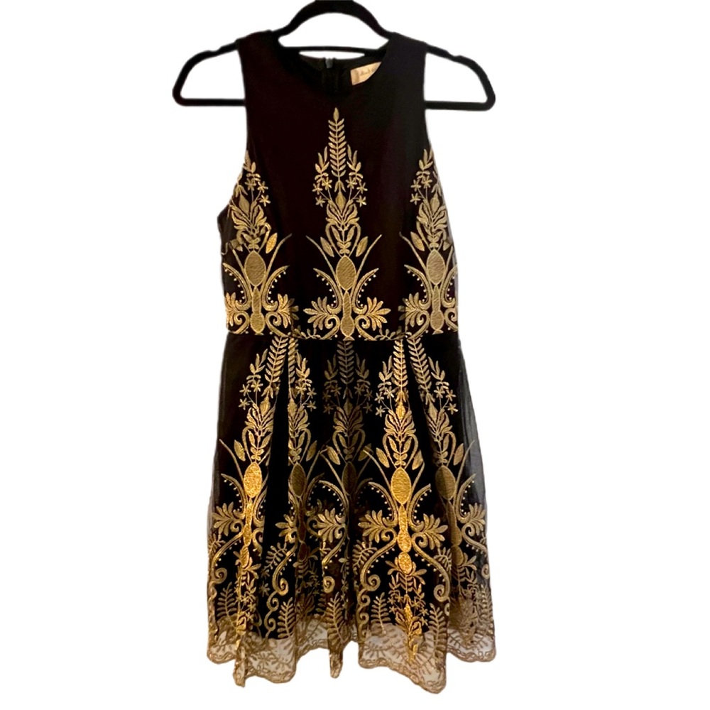 altar'd state Formal, Cocktail, Mini Dress. Black and gold. Size small. NWT
